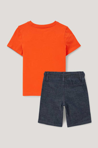 Toddler Boys - Set - tricou cu mânecă scurtă și pantaloni scurți - 2 piese - portocaliu