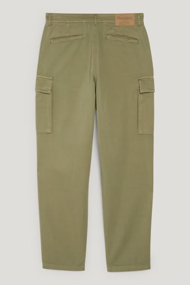 Pánské - Cargo kalhoty - relaxed fit - zelená