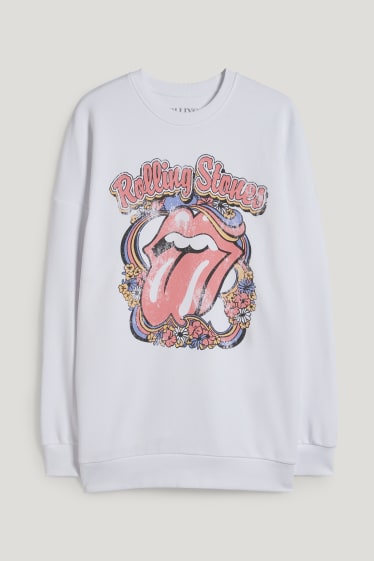 Clockhouse femme - CLOCKHOUSE- sweat - Rolling Stones - blanc