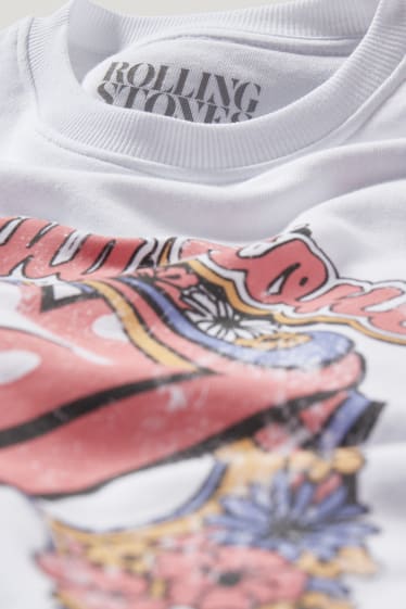 Clockhouse femme - CLOCKHOUSE- sweat - Rolling Stones - blanc