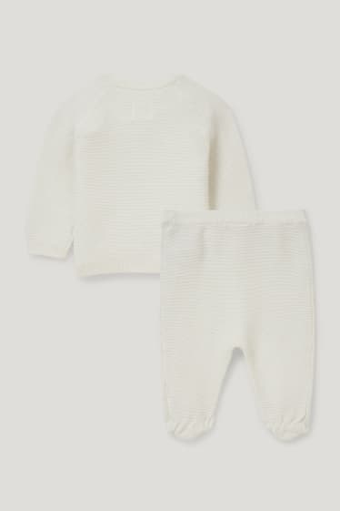 Baby Girls - Baby outfit - 2 piece - cremewhite
