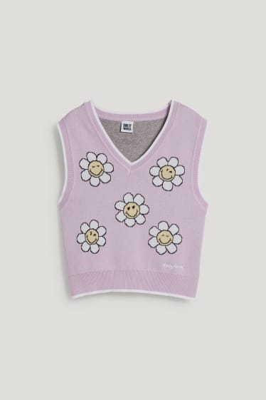 Clockhouse femme - CLOCKHOUSE - sous-pull - SmileyWorld® - lilas