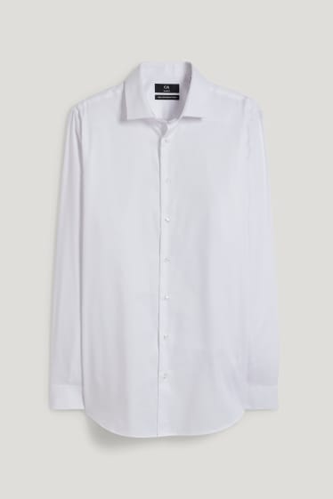 Heren - Business-overhemd - slim fit - cut away - gemakkelijk te strijken - wit