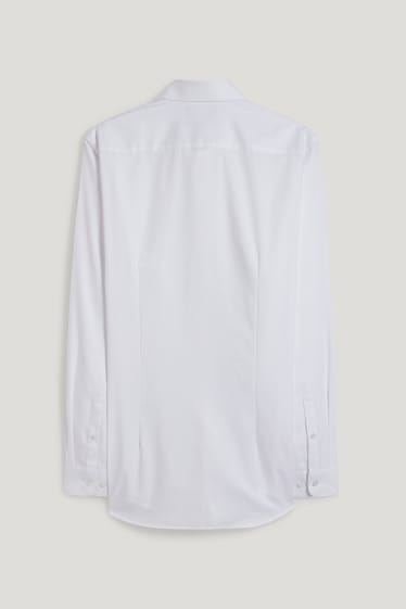 Men - Business shirt - slim fit - cutaway - easy-iron - white