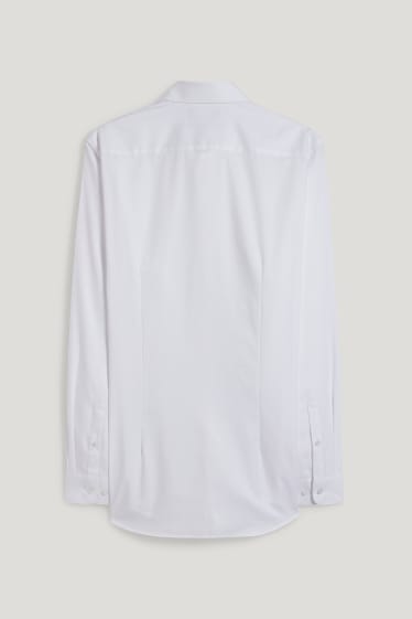 Heren - Business-overhemd - slim fit - cut away - gemakkelijk te strijken - wit