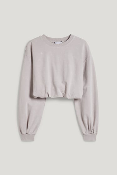 Exklusiv Online - CLOCKHOUSE - Crop Sweatshirt - hellbeige