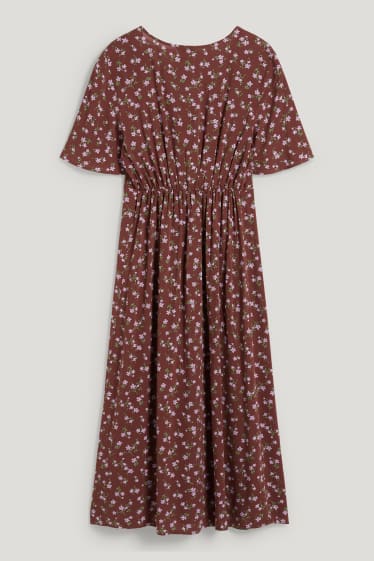 Clockhouse Girls - CLOCKHOUSE - dress - floral - dark brown