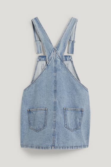 Femei XL - CLOCKHOUSE - rochie-salopetă din denim - denim-albastru deschis