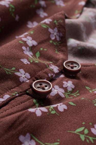 Clockhouse Girls - CLOCKHOUSE - dress - floral - dark brown