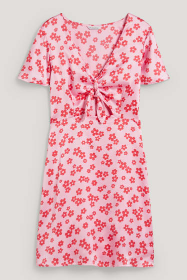 Clockhouse Girls - CLOCKHOUSE - Satinkleid - geblümt - pink