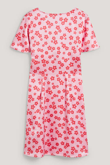Clockhouse Girls - CLOCKHOUSE - Satinkleid - geblümt - pink