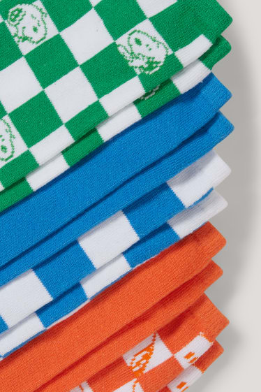 Femei - Multipack 5 perechi - șosete sub gleznă cu motive - Snoopy - verde