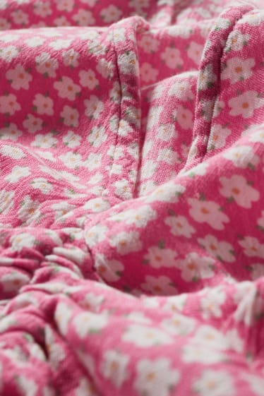 Clockhouse Girls - CLOCKHOUSE - blusa taglio corto a fiori - bianco / rosa