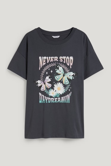 Clockhouse Girls - CLOCKHOUSE - T-Shirt - dunkelgrau