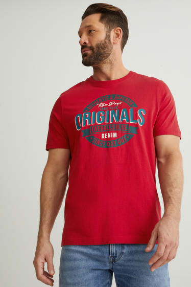 Men - T-shirt - dark red