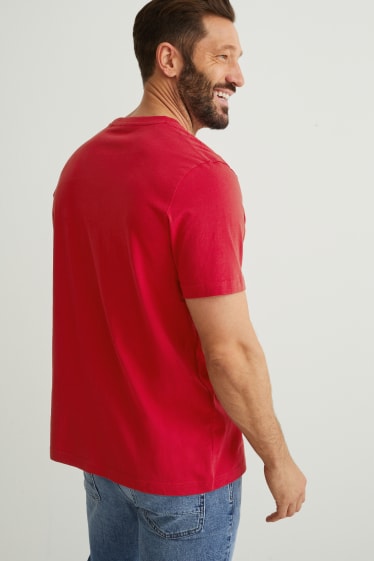 Men - T-shirt - dark red