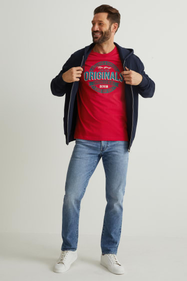 Men - T-shirt - dark red