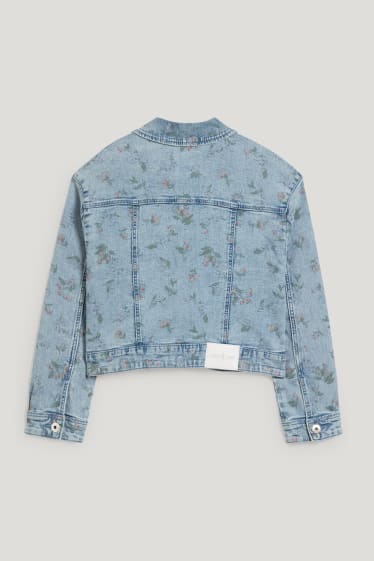Kids Girls - Jachetă din denim - cu flori - denim-albastru deschis