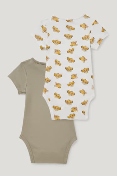 Bebés niños - Pack de 2 - El Rey León - bodies para bebé - verde claro