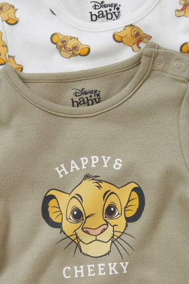 Bebés niños - Pack de 2 - El Rey León - bodies para bebé - verde claro