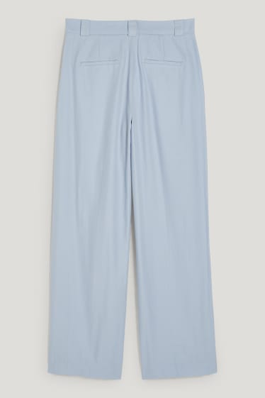 Mujer - Pantalón de tela - high waist - wide leg - azul claro