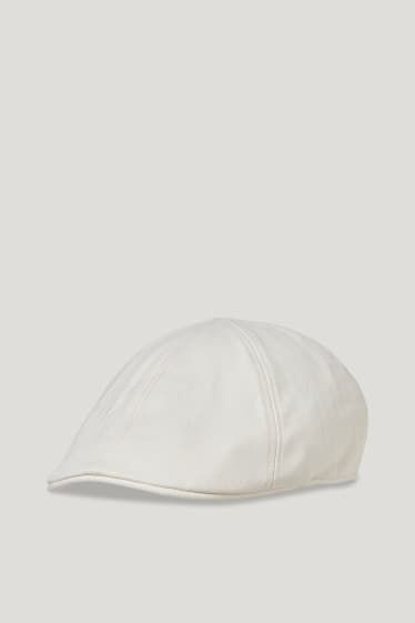 Herren - Schiebermütze - cremeweiss