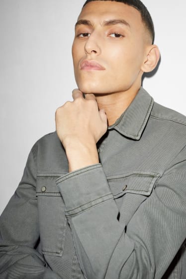 Clockhouse Boys - Camicia - relaxed fit - collo all'italiana - grigio