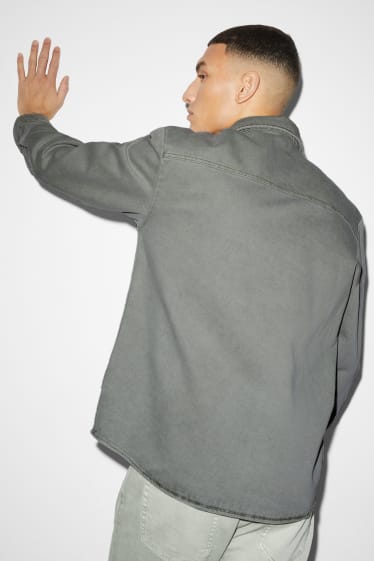 Clockhouse Boys - Camicia - relaxed fit - collo all'italiana - grigio