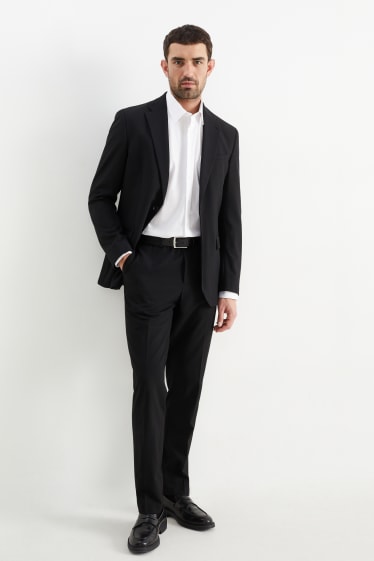 Hommes - Chemise de bureau - regular fit - col kent - facile à repasser - blanc