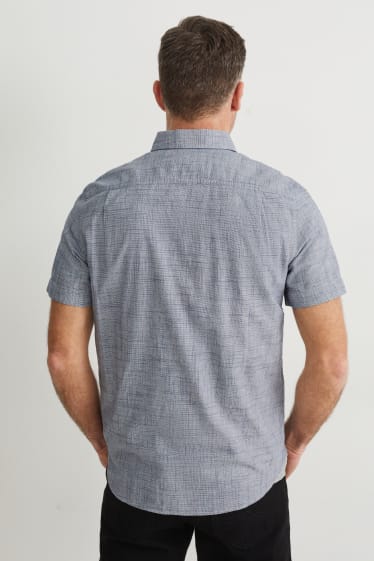 Hommes - Chemise - regular fit - col button-down - gris