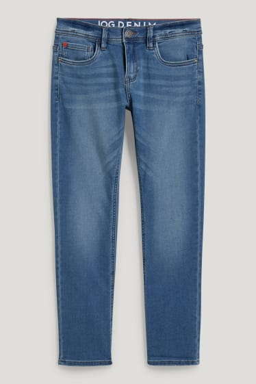 Reverskraag - Straight jeans - jog denim - jeansblauw