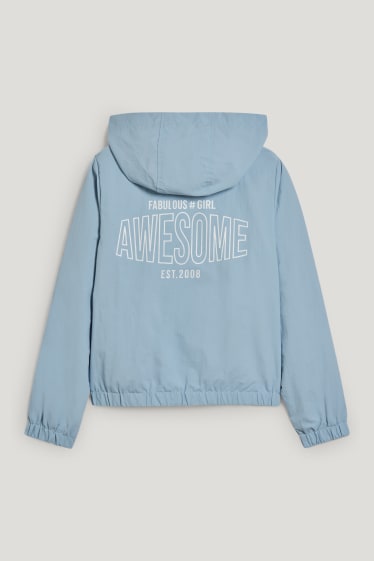 Kids Girls - Jas met capuchon - lichtblauw