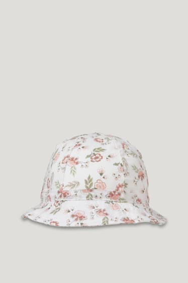Bébé filles - Bob pour bébé - à fleurs - blanc crème
