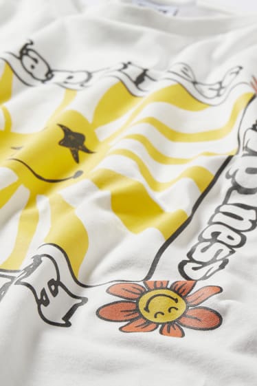 Clockhouse nena - CLOCKHOUSE - samarreta - SmileyWorld® - blanc trencat