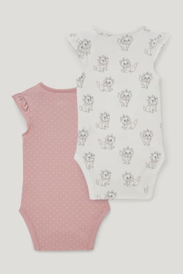Bebés niñas - Pack de 2 - Aristogatos - bodies para bebé - blanco / rosa
