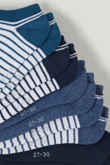 Toddler Boys - Confezione da 5 - calzini corti - a righe - blu