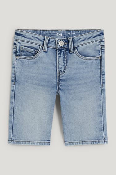 Filles - Bermuda en jean - jean bleu clair