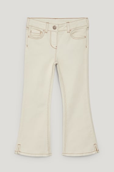 Toddler Girls - Jeans svasati - bianco crema