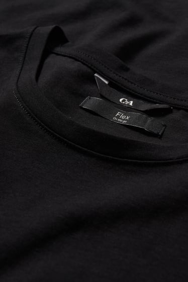 Heren - T-shirt - Flex - zwart