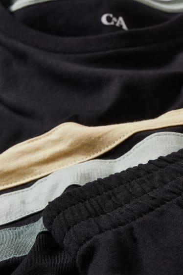 Uomo - Pigiama con pantaloni corti - nero