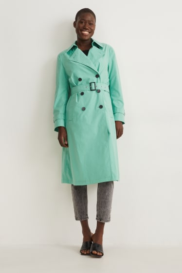 Donna - Trench - turchese