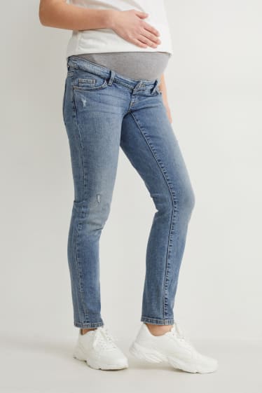 Damen - Umstandsjeans - Slim Jeans - jeans-hellblau