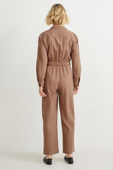 Damen - Jumpsuit - beige