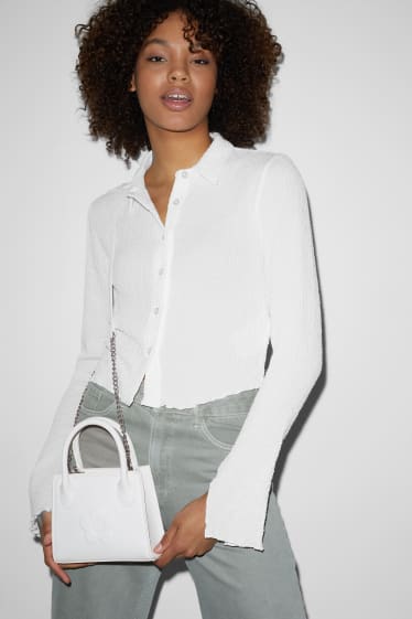 Clockhouse femme - CLOCKHOUSE - petit sac à bandoulière - similicuir - blanc crème