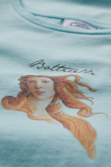 Exclusief online - CLOCKHOUSE - T-shirt - Botticelli Venus - lichtturquoise