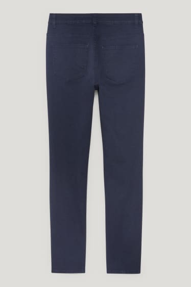 Dámské - Kalhoty - high waist - skinny fit - tmavomodrá