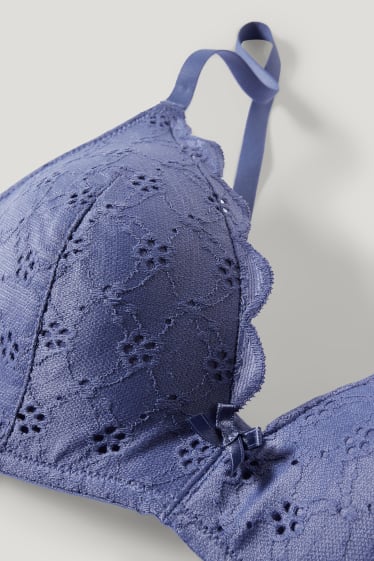 Donna - Reggiseno senza ferretti - imbottito - LYCRA® - blu