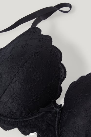 Femmes - Soutien-gorge avec armatures - FULL COVERAGE - ampliforme - LYCRA® - noir