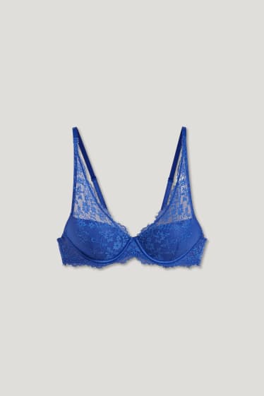 Femmes - Soutien-gorge à armature - DEMI - ampliforme - bleu
