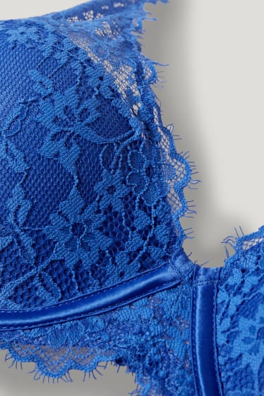 Femmes - Soutien-gorge à armature - DEMI - ampliforme - bleu